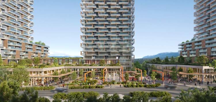 Artistic rendering of 3060-3092 Spring Street and 80-85 Electronic Avenue, Port Moody. (Perkins&Will/Beedie Living)
